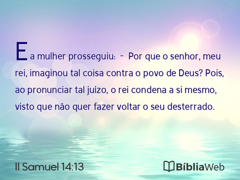 II Samuel 14:13 em imagem para compartilhar