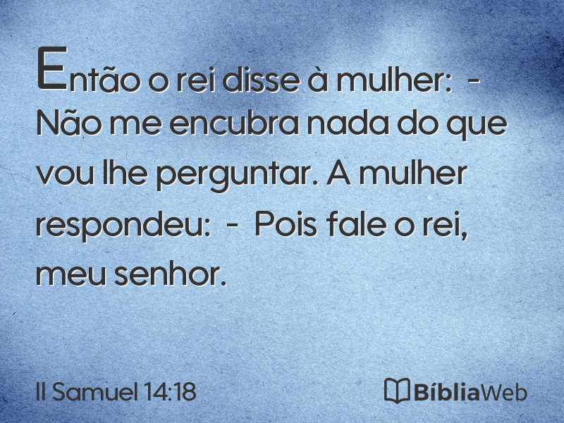 II Samuel 14:18 em imagem para compartilhar