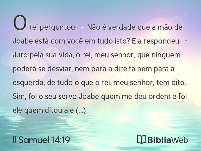 II Samuel 14:19 em imagem para compartilhar