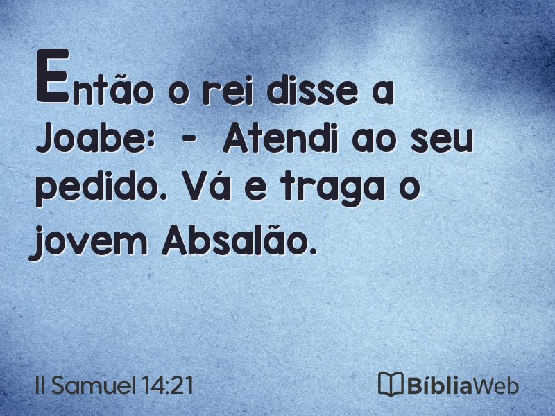 II Samuel 14:21 em imagem para compartilhar