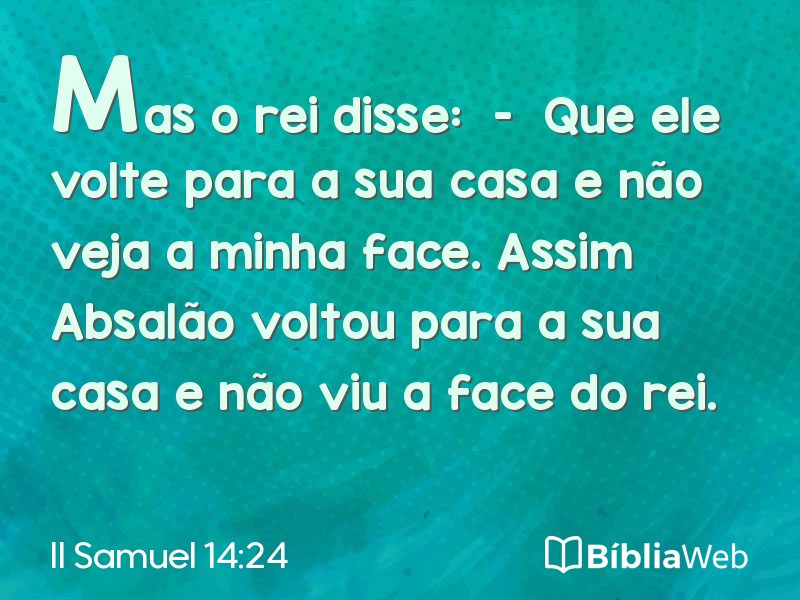 II Samuel 14:24 em imagem para compartilhar