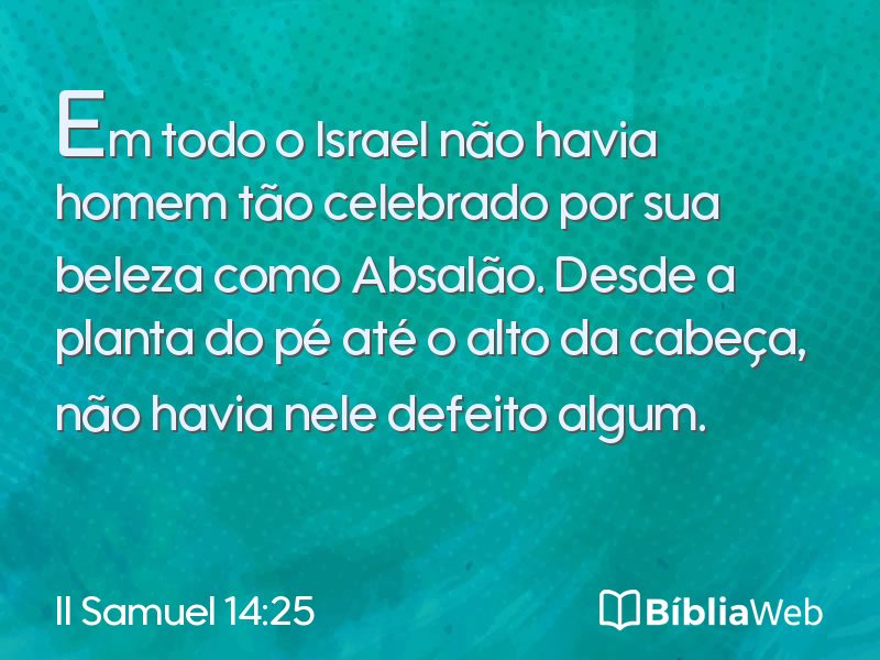 II Samuel 14:25 em imagem para compartilhar