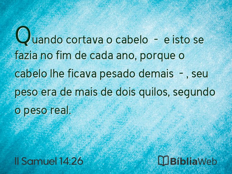 II Samuel 14:26 em imagem para compartilhar