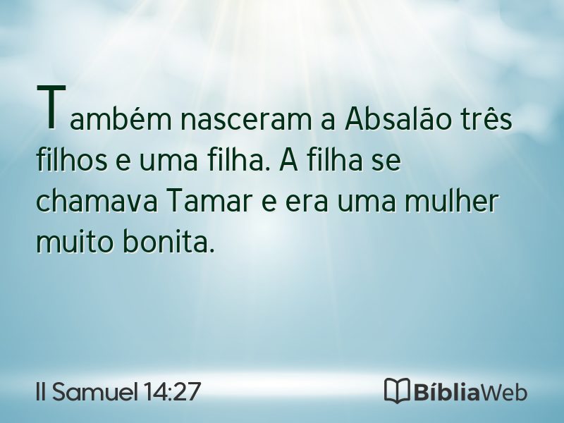 II Samuel 14:27 em imagem para compartilhar