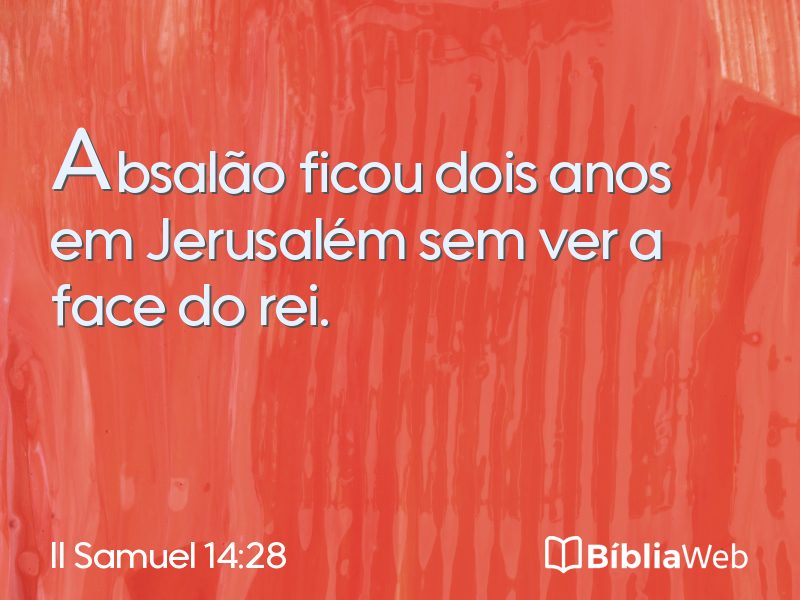 II Samuel 14:28 em imagem para compartilhar