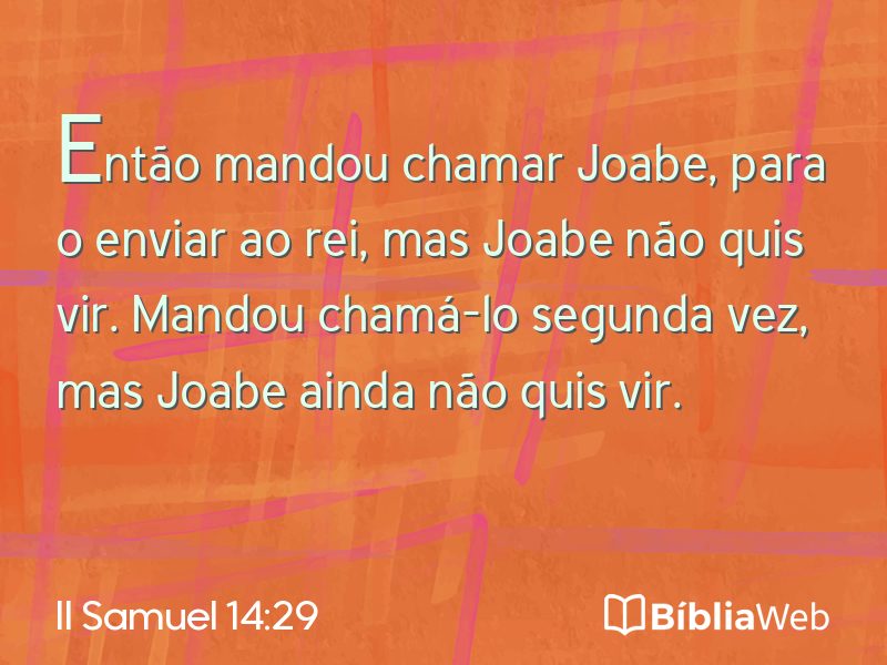 II Samuel 14:29 em imagem para compartilhar