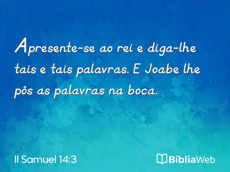 II Samuel 14:3 em imagem para compartilhar