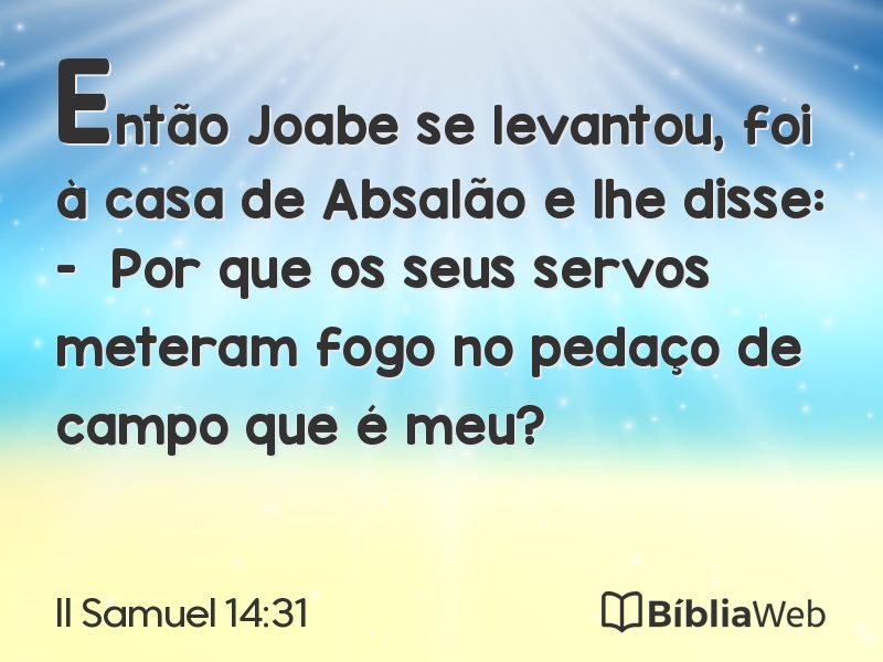 II Samuel 14:31 em imagem para compartilhar