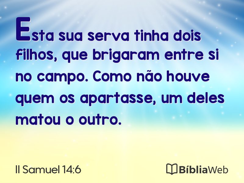 II Samuel 14:6 em imagem para compartilhar