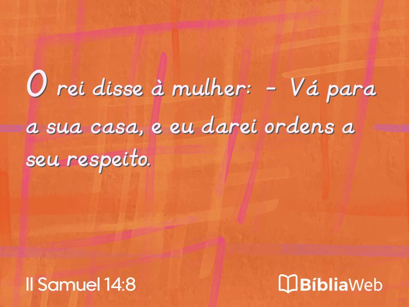 II Samuel 14:8 em imagem para compartilhar