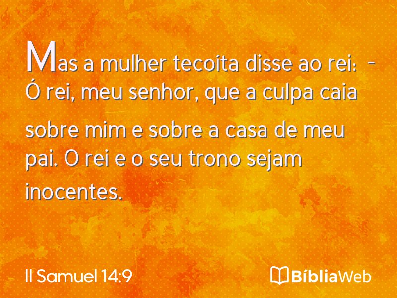II Samuel 14:9 em imagem para compartilhar
