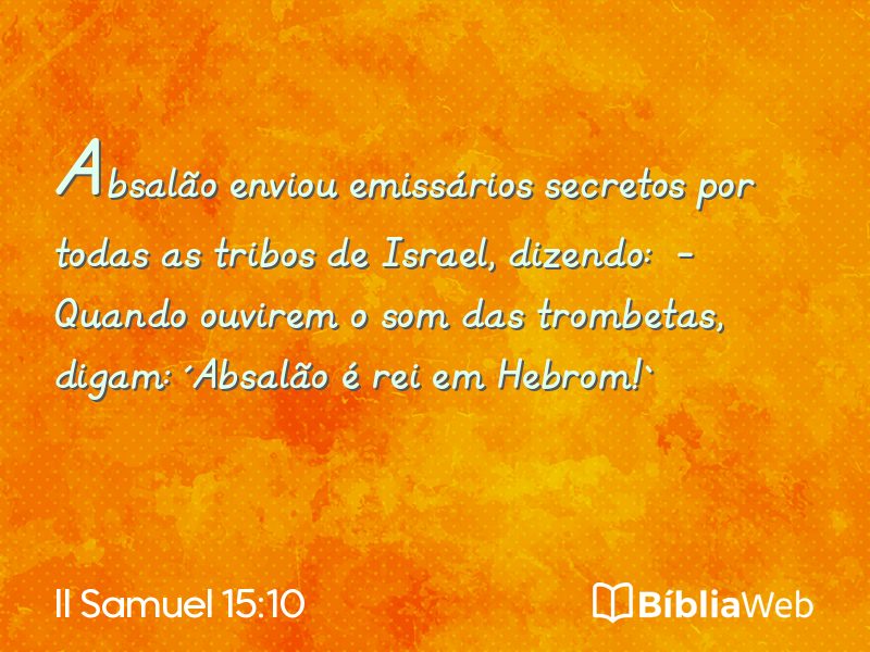 II Samuel 15:10 em imagem para compartilhar