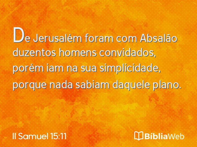 II Samuel 15:11 em imagem para compartilhar
