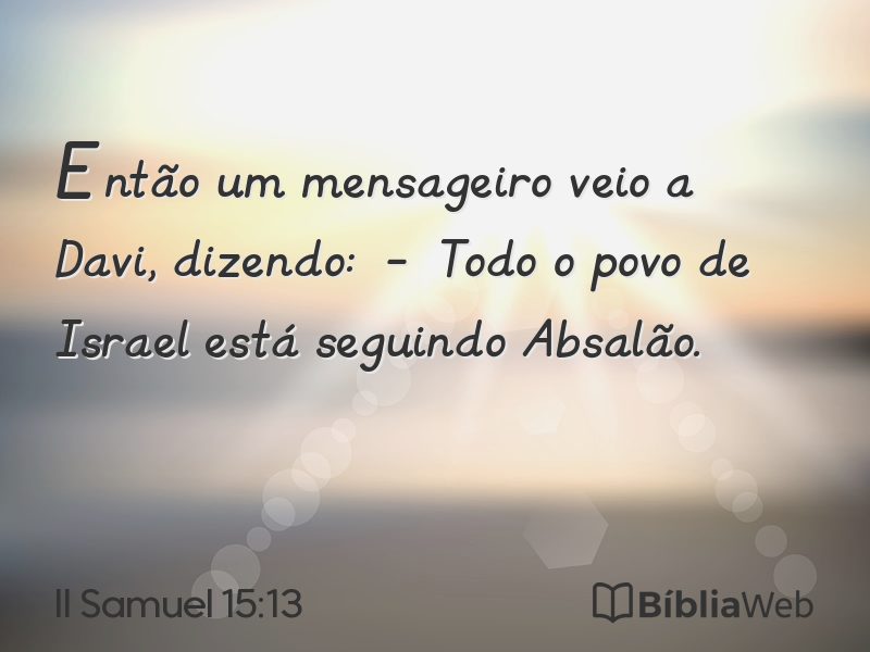 II Samuel 15:13 em imagem para compartilhar
