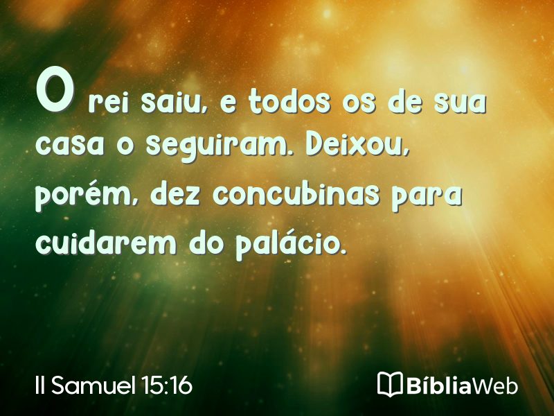 II Samuel 15:16 em imagem para compartilhar