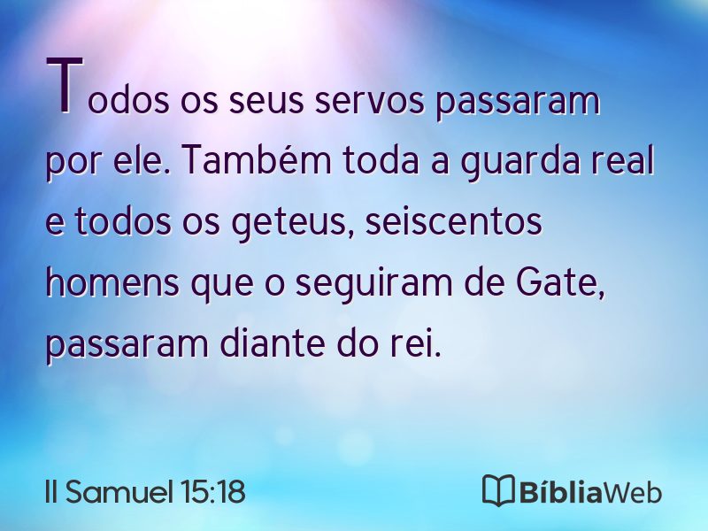 II Samuel 15:18 em imagem para compartilhar