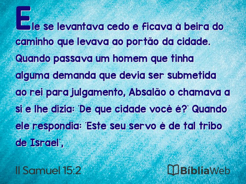 II Samuel 15:2 em imagem para compartilhar