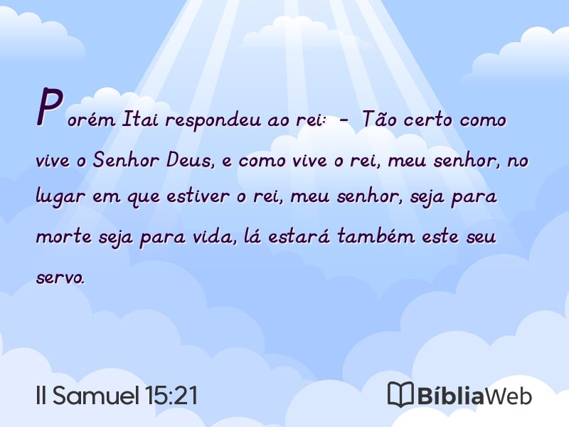II Samuel 15:21 em imagem para compartilhar
