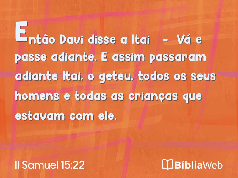 II Samuel 15:22 em imagem para compartilhar