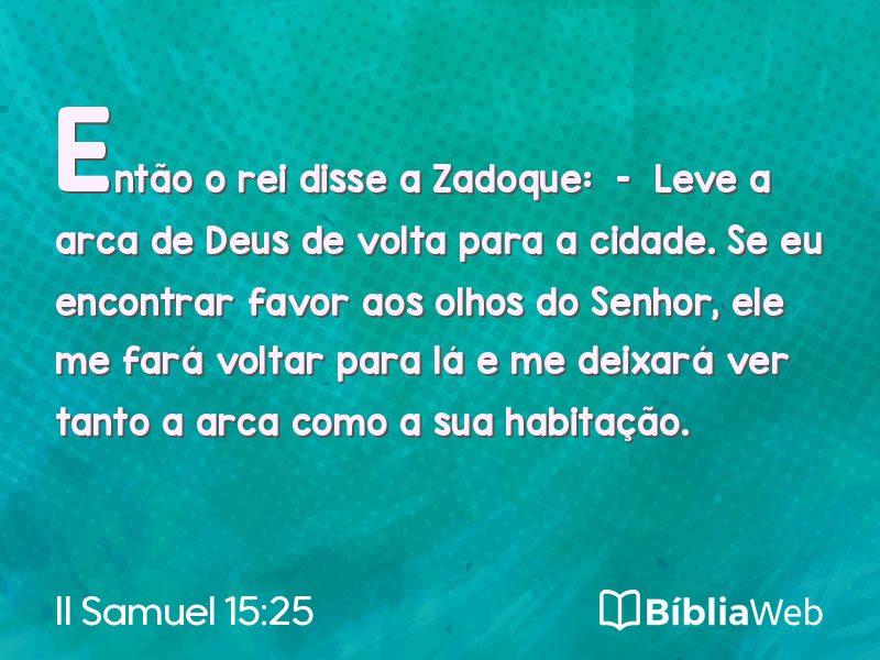 II Samuel 15:25 em imagem para compartilhar