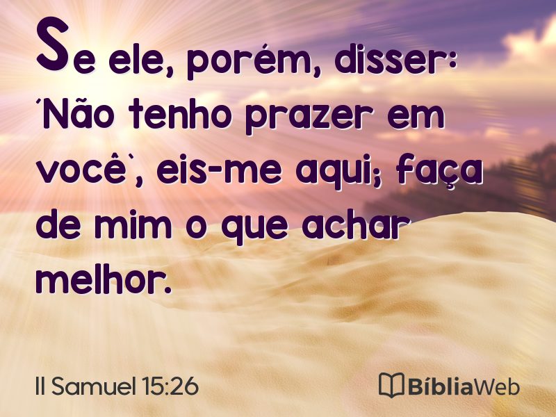 II Samuel 15:26 em imagem para compartilhar