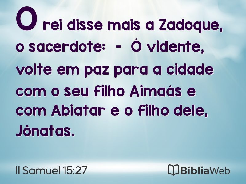 II Samuel 15:27 em imagem para compartilhar
