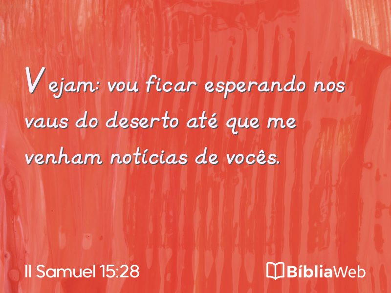 II Samuel 15:28 em imagem para compartilhar
