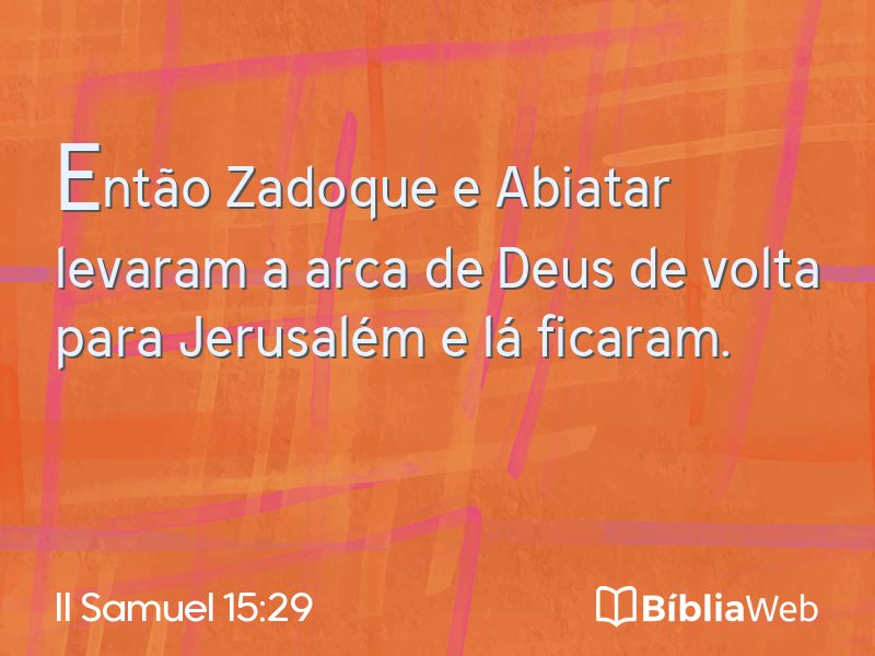 II Samuel 15:29 em imagem para compartilhar