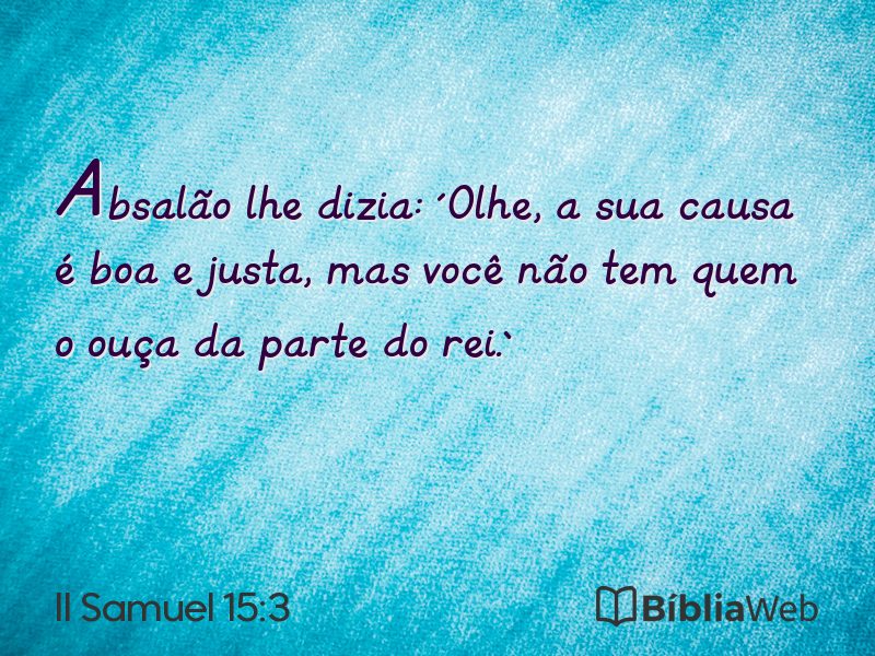 II Samuel 15:3 em imagem para compartilhar