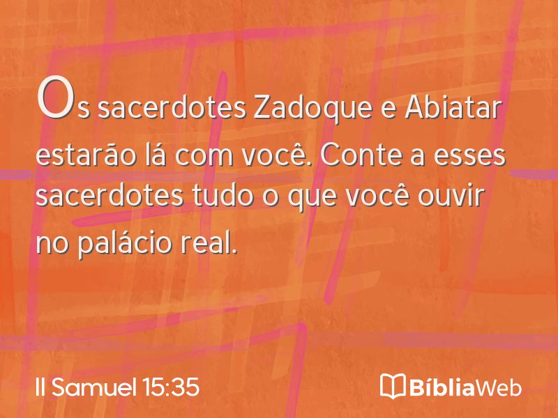 II Samuel 15:35 em imagem para compartilhar