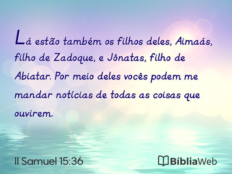 II Samuel 15:36 em imagem para compartilhar