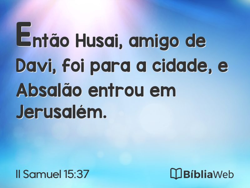 II Samuel 15:37 em imagem para compartilhar