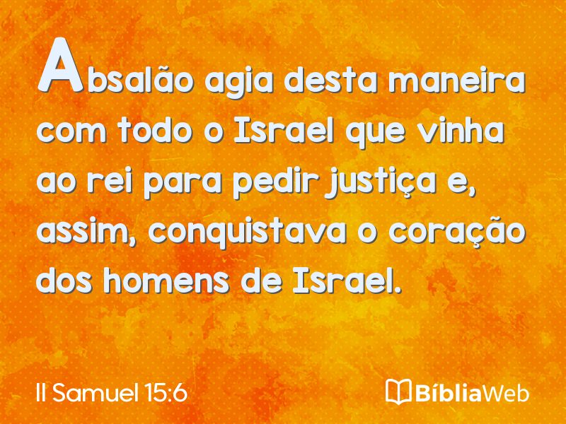 II Samuel 15:6 em imagem para compartilhar