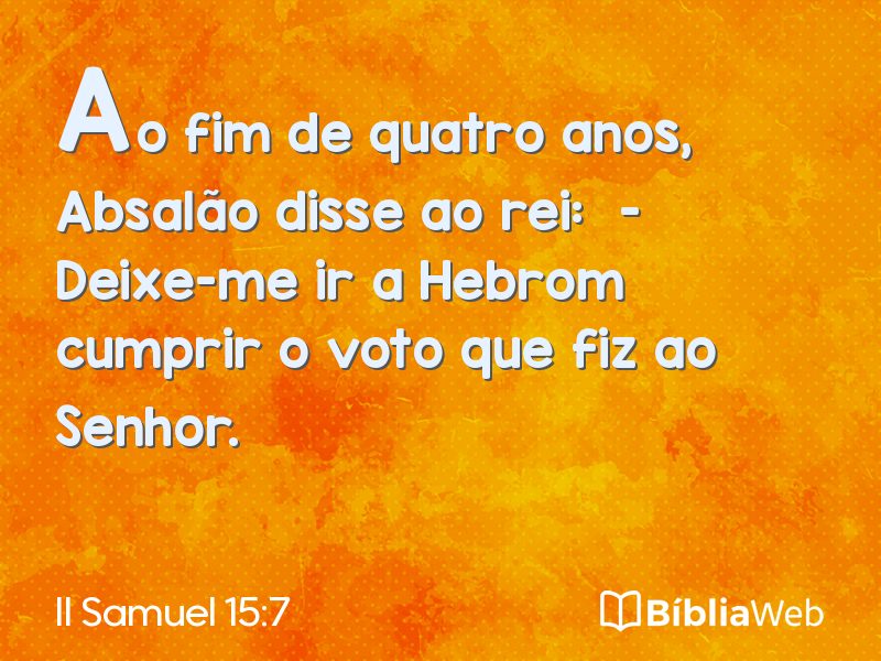 II Samuel 15:7 em imagem para compartilhar