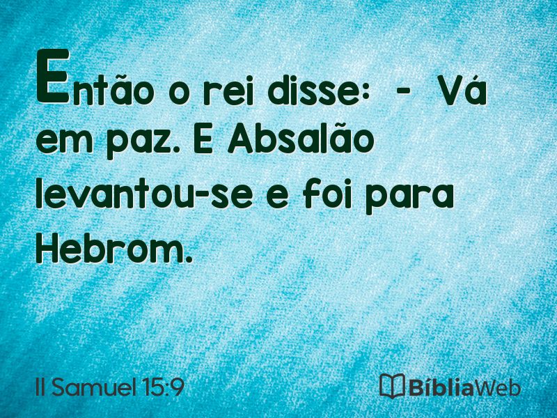 II Samuel 15:9 em imagem para compartilhar