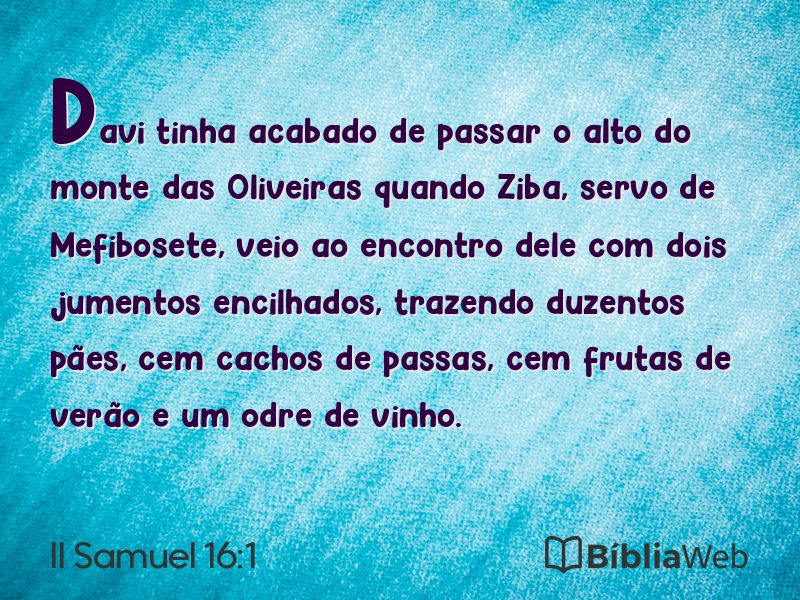 II Samuel 16:1 em imagem para compartilhar