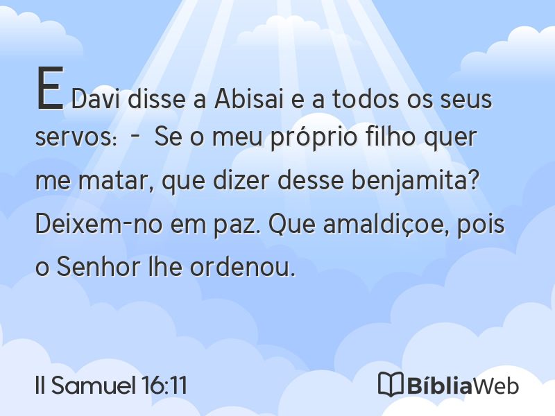 II Samuel 16:11 em imagem para compartilhar