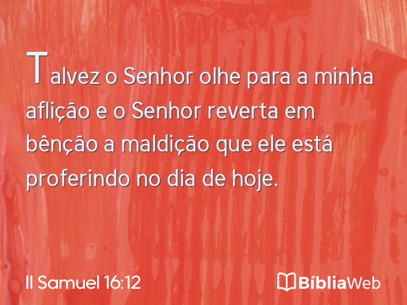 II Samuel 16:12 em imagem para compartilhar