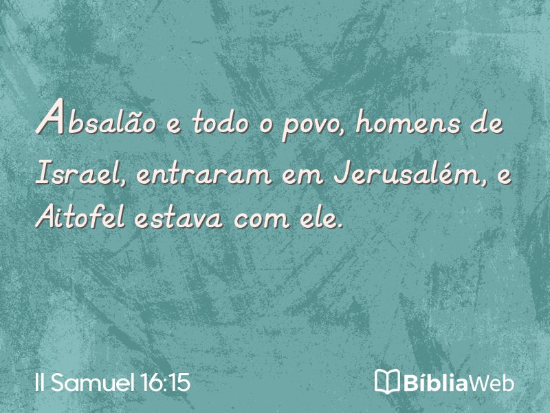 II Samuel 16:15 em imagem para compartilhar