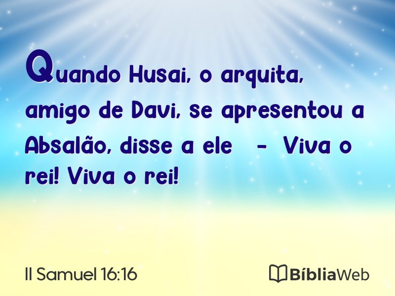 II Samuel 16:16 em imagem para compartilhar
