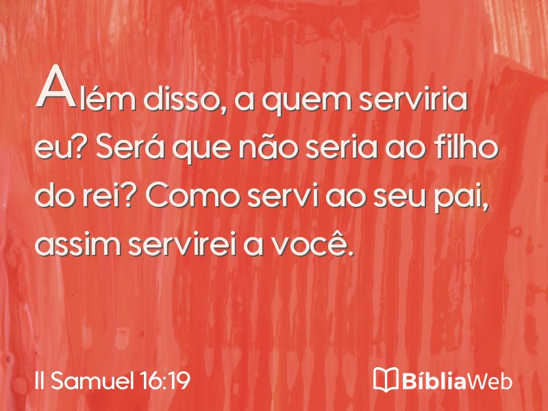 II Samuel 16:19 em imagem para compartilhar