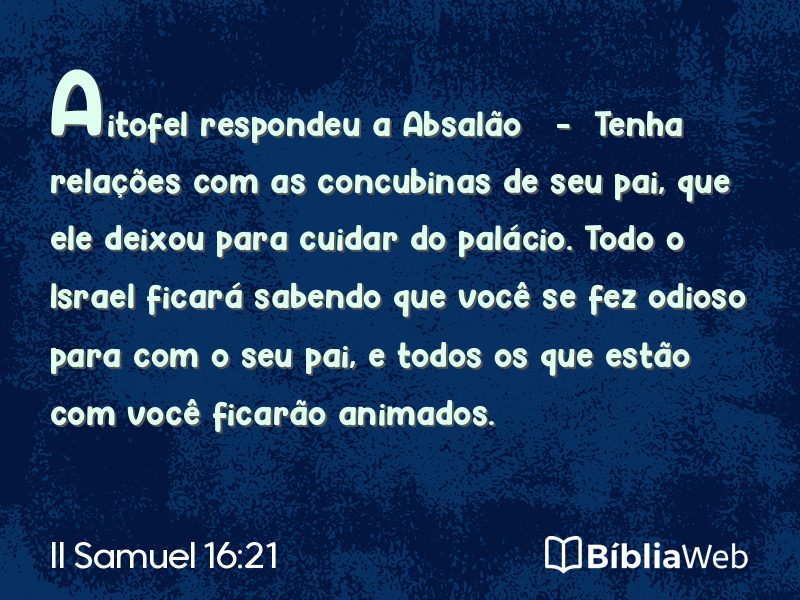 II Samuel 16:21 em imagem para compartilhar