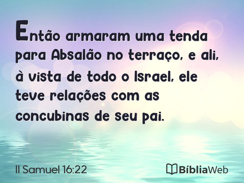II Samuel 16:22 em imagem para compartilhar