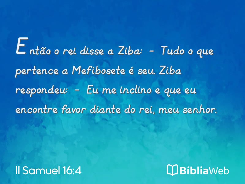 II Samuel 16:4 em imagem para compartilhar