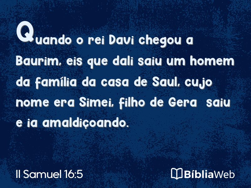 II Samuel 16:5 em imagem para compartilhar
