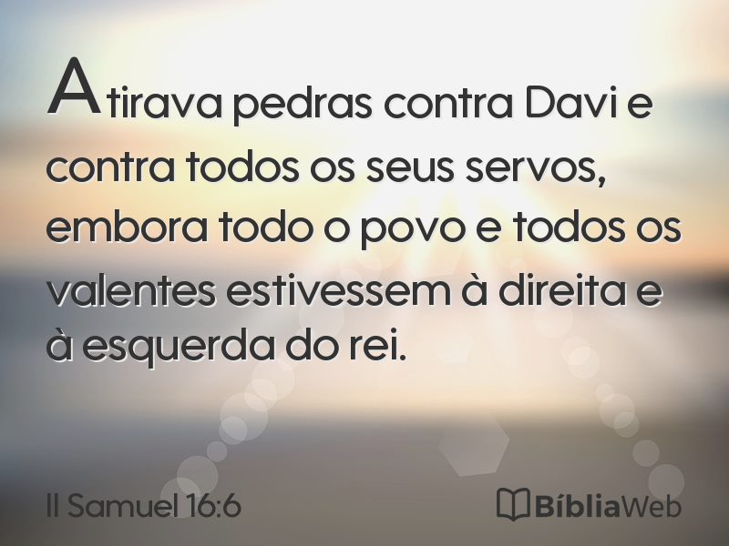 II Samuel 16:6 em imagem para compartilhar