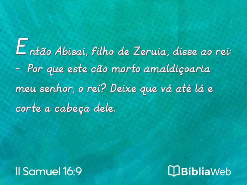 II Samuel 16:9 em imagem para compartilhar