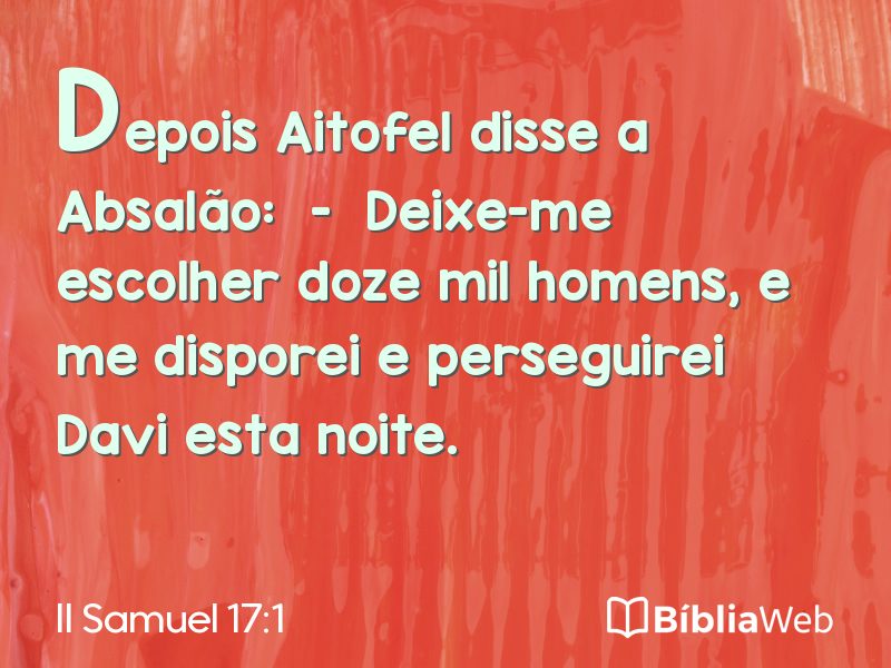 II Samuel 17:1 em imagem para compartilhar