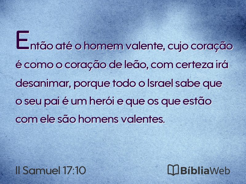 II Samuel 17:10 em imagem para compartilhar