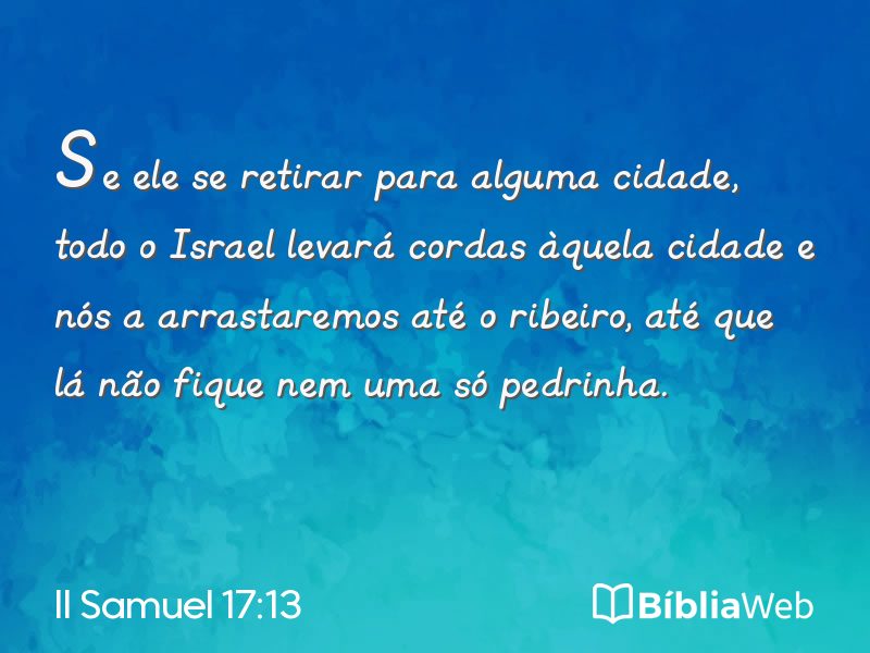 II Samuel 17:13 em imagem para compartilhar